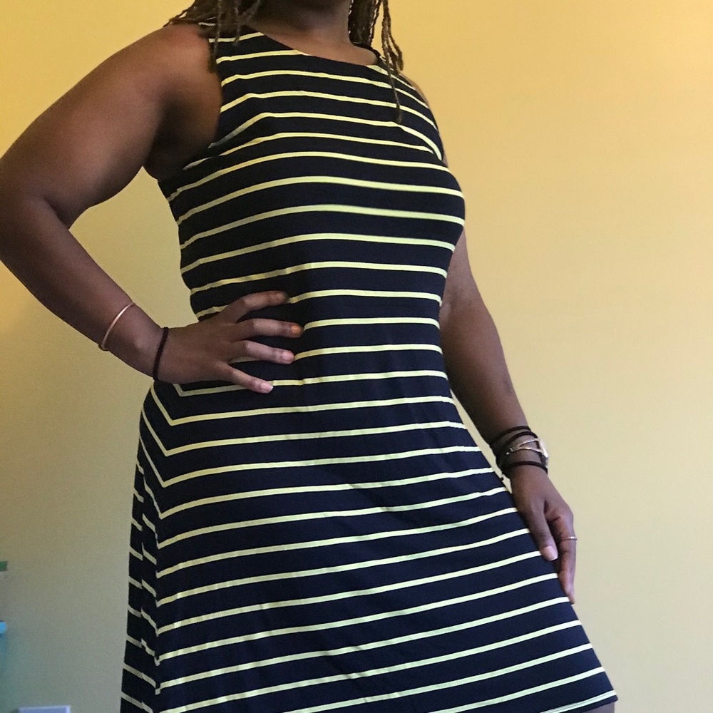 Ann Taylor Plus size casual striped tank dress - Picture 2 of 6
